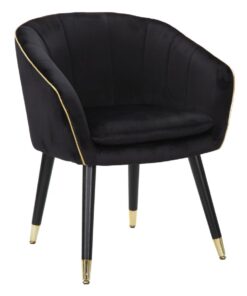 POLTRONA PARIS NERA/GOLD CM 62X58X78