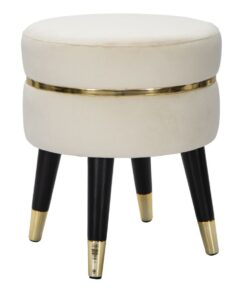 SGABELLO PARIS CREMA/GOLD CM  35X40,5
