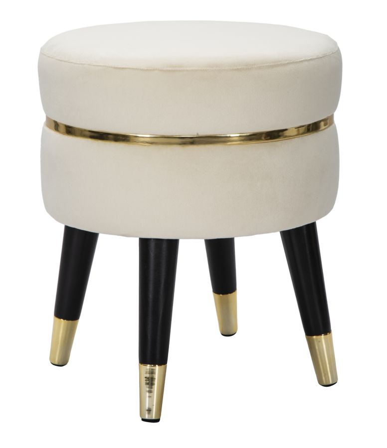 SGABELLO PARIS CREMA/GOLD CM 35X40,5