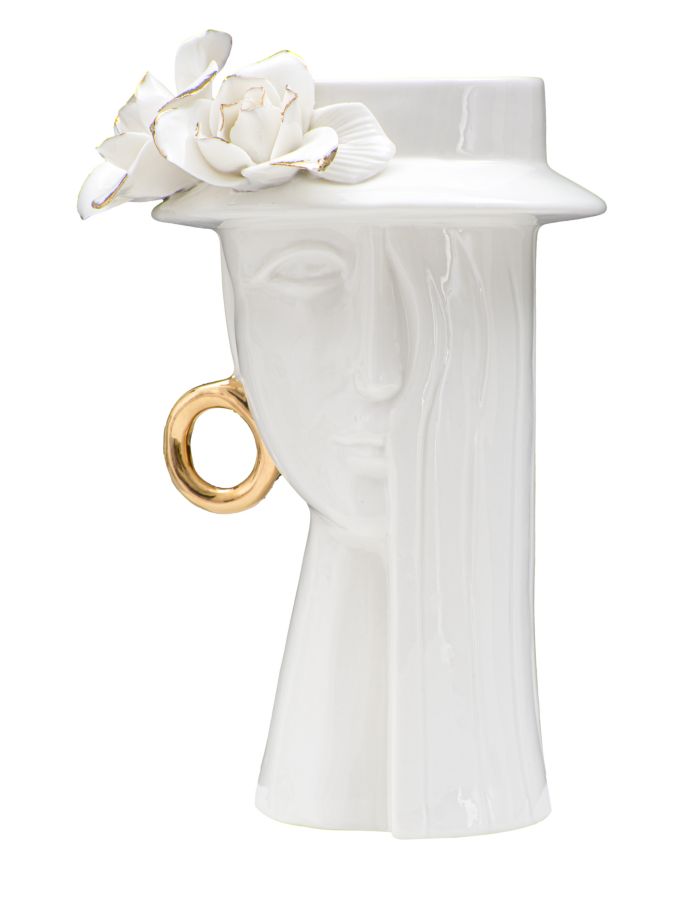 VASO WOMAN ELEGANT PORCELLANA CM 15X13,3X23,5