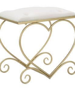 SGABELLO HEART CREMA CM 50X37,5X51,5