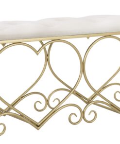 PANCA HEART CREMA CM 105X37,5X51,5