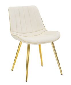 SEDIA PARIS CREMA/GOLD SET 2 PZ CM 51X59X79