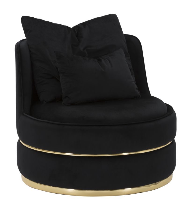 POLTRONA PARIS SPACE NERO/GOLD CM 84X72