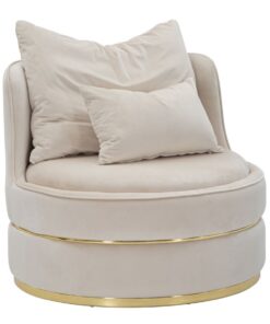 POLTRONA PARIS SPACE CREMA/GOLD CM  84X72