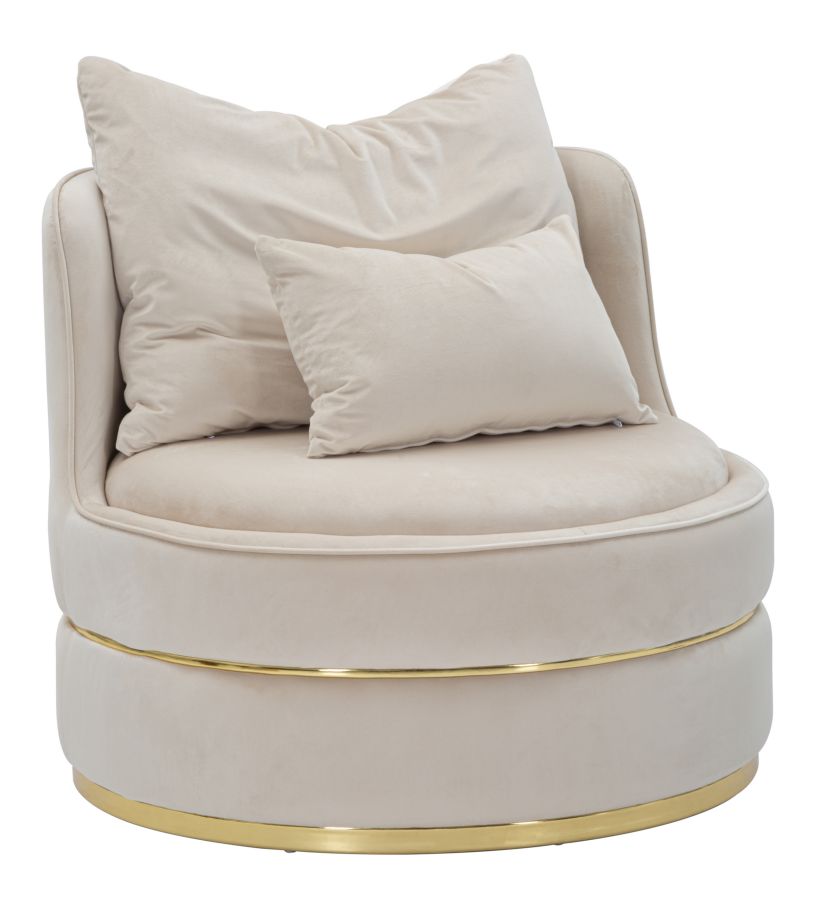 POLTRONA PARIS SPACE CREMA/GOLD CM 84X72