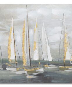 DIPINTO SU TELA GOLD BOAT CM 100X2,8X80