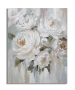 DIPINTO SU TELA CREM FLOWER CM 
80X3,7X100
