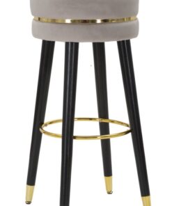 SGABELLO BAR PARIS GRIGIO/GOLD CM  35X74