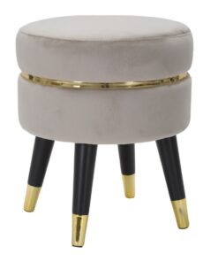 SGABELLO PARIS GRIGIO/GOLD CM  35X40,5
