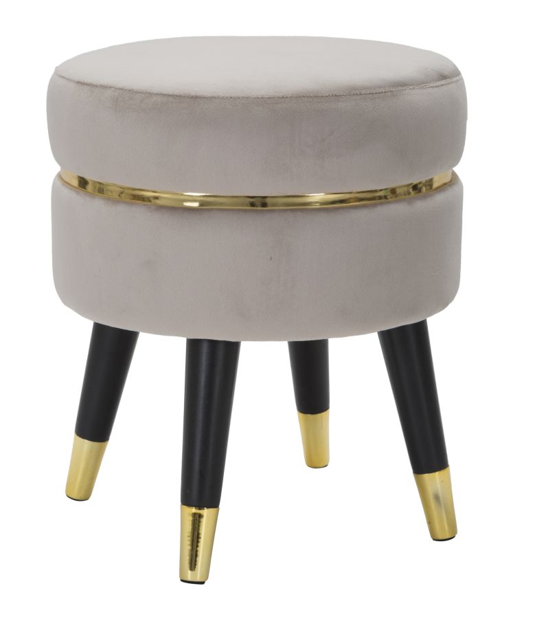SGABELLO PARIS GRIGIO/GOLD CM 35X40,5