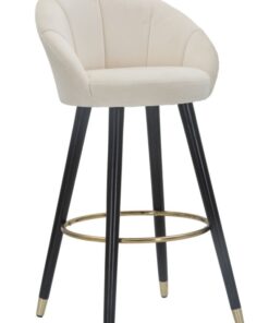 SGABELLO BAR PRAGUE CREMA CM 55X56X104