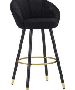 SGABELLO BAR PRAGUE NERO CM 55X56X104