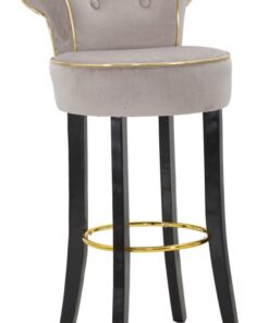 SGABELLO BAR LUXY GRIGIO CM 46X48X96