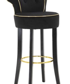 SGABELLO BAR LUXY NERO CM 46X48X96