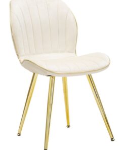 SEDIA PARIS SPACE CREMA /GOLD SET 2 PZ CM 46X58X77