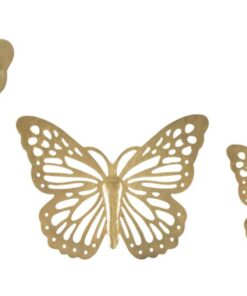 FARFALLE DA MURO SET 4 PZ CM 35X2X29-25X2X19-20,5X2X16-16X2X12