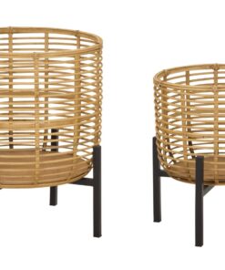 P/VASI RATTAN COPPIA CM  41X47-33X39