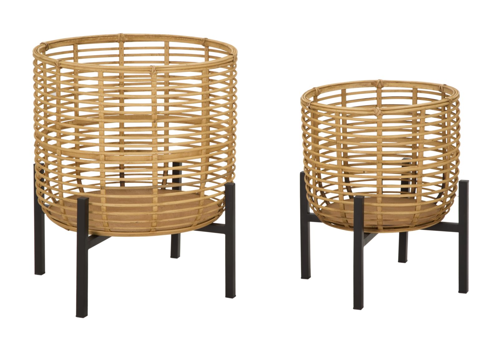 P/VASI RATTAN COPPIA CM 41X47-33X39