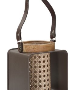 LANTERNA IRON-RATTAN CM 16X13X20