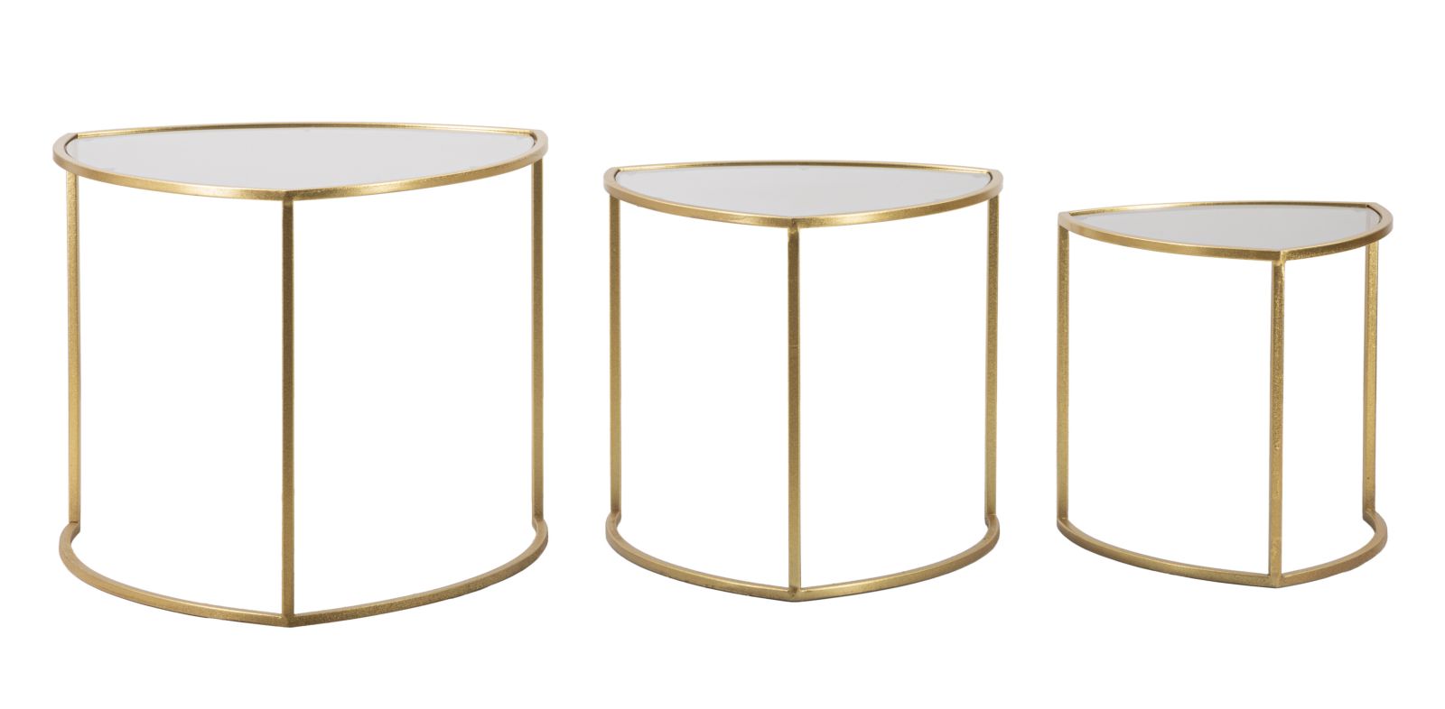 TAVOLINETTI DA CAFFE' TRIANGLE SET 3 PZ CM 60X50-50X45-40X40