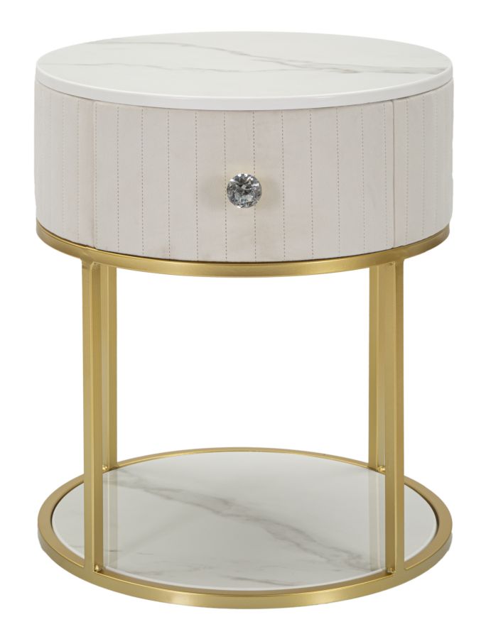 COMODINO MONTPELLIER CREMA CM 42X48