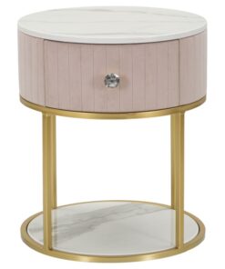 COMODINO MONTPELLIER ROSA CM  42X48