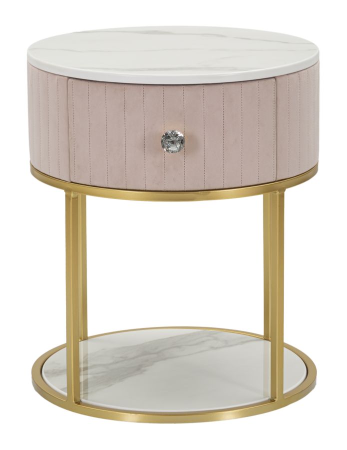 COMODINO MONTPELLIER ROSA CM 42X48