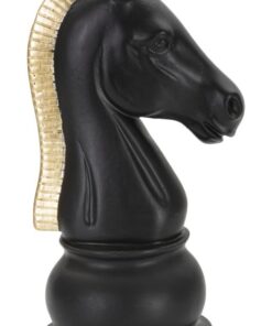 CAVALLO NERO E ORO CM 10,5X8,5X19