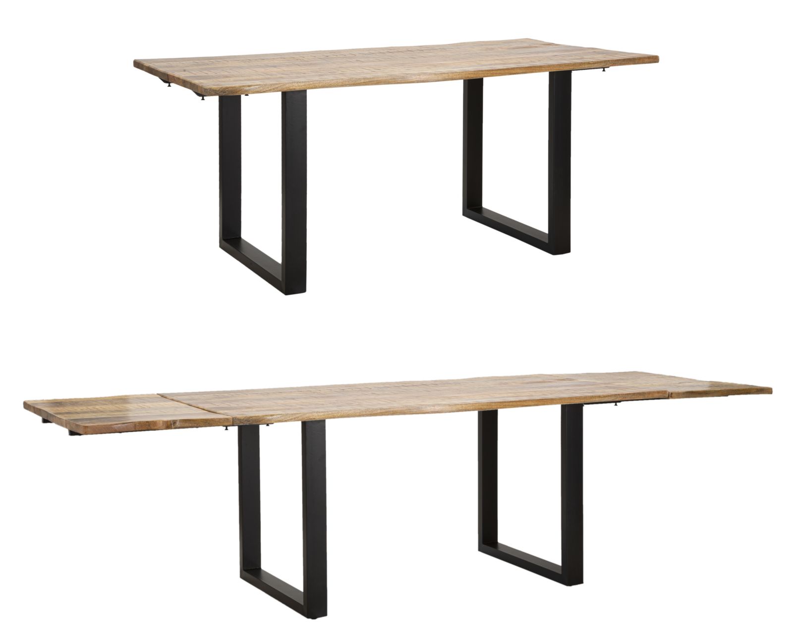 TAVOLO DA PRANZO EDGE ALL. CM 180X90X77-LUNGHEZZA TOTALE 280 (LEGNO DI MANGO)