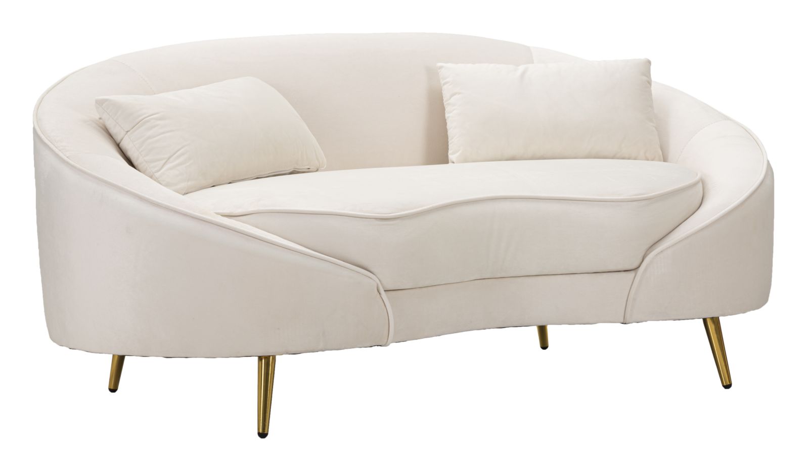 DIVANETTO 2 POSTI OSLO C/CUSCINI CREMA CM 148X84X68
