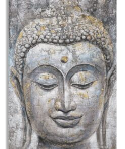 DIPINTO SU TELA FACE BUDDHA LIGHT -A- CM 80X3X120