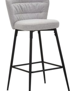 SGABELLO BAR LOSANNA GRIGIO SET 2 PZ CM 52X59X108
