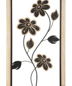 PANNELLO IN FERRO E LEGNO GIRISH -A- CM 30X2,5X60