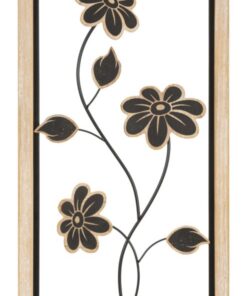PANNELLO IN FERRO E LEGNO GIRISH -B- CM 30X2,5X60