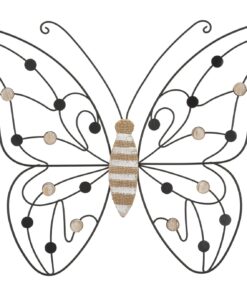 PANNELLO IN FERRO E LEGNO BUTTERFLY CM 39,5X1,5X33,5 MIN 2