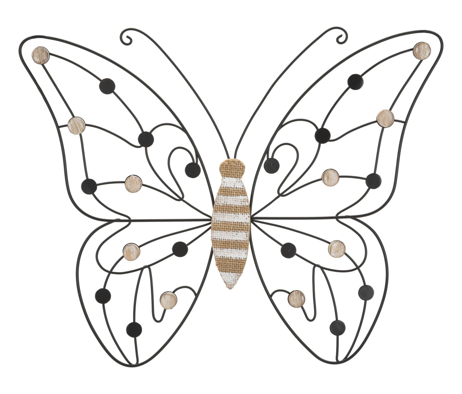 PANNELLO IN FERRO E LEGNO BUTTERFLY CM 39,5X1,5X33,5 MIN 2