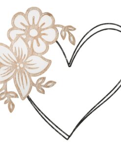 PANNELLO IN FERRO E LEGNO HEART CM 50X2X45 MIN 2
