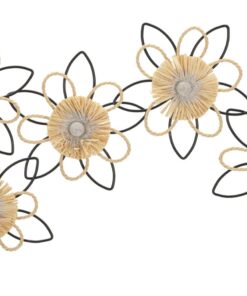 PANNELO IN FERRO E RAFFIA FLOW CM 60X4X35
