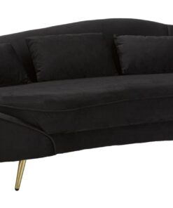 DIVANO 3 POSTI OSLO C/CUSCINI  NERO CM 185X84X68