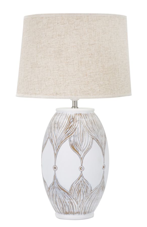 LAMPADA DA TAVOLO RESINA OVALE ATENE CM 38X67
