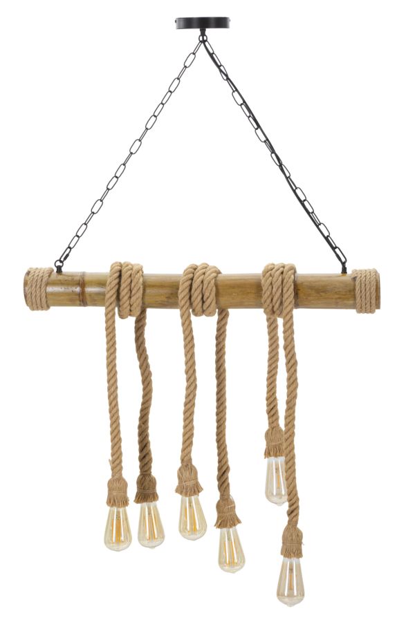 LAMPADARIO BAMBOO/ROPE CM 80X15X120