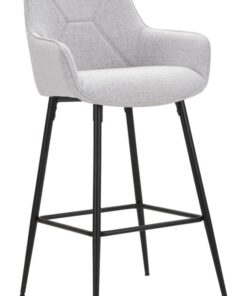 SGABELLO BAR GREY SET 2 PZ CM 55X55X109