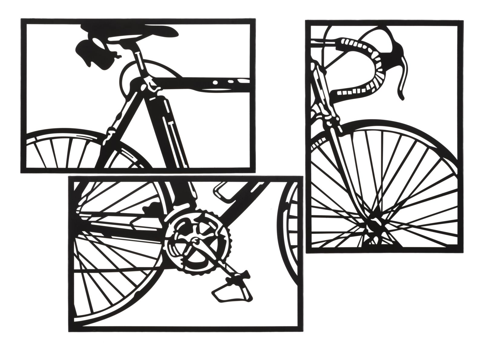 PANNELLO DA MURO BIKE SET 3PZ CM 40X1,3X60 (SINGOLO PZ)