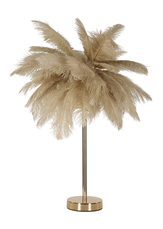 LAMPADA DA TAVOLO PALM CAMMELLO CM 55X60
