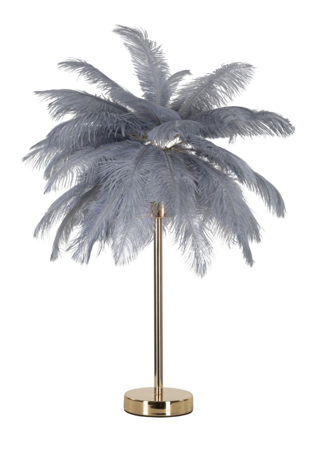LAMPADA DA TAVOLO PALM GRIGIA CM 55X60