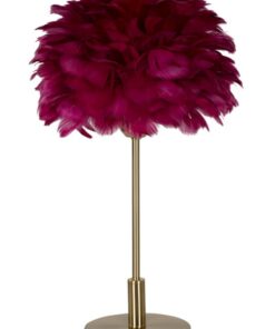 LAMPADA DA TAVOLO BALL FEATHER BORDEAUX CM  30X50