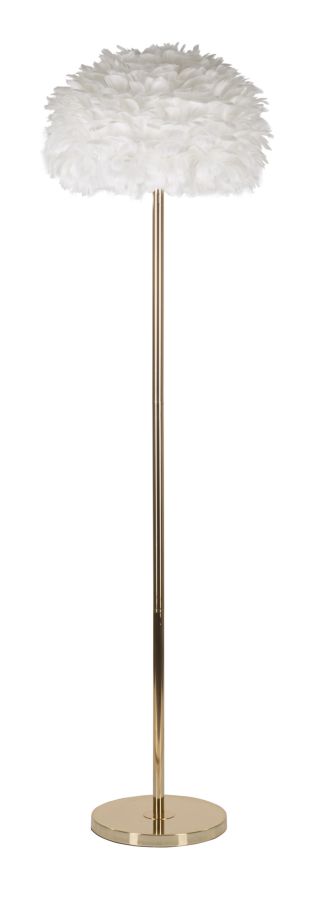 LAMPADA DA TERRA FEATHERS SLIM BIANCA CM 43X170
