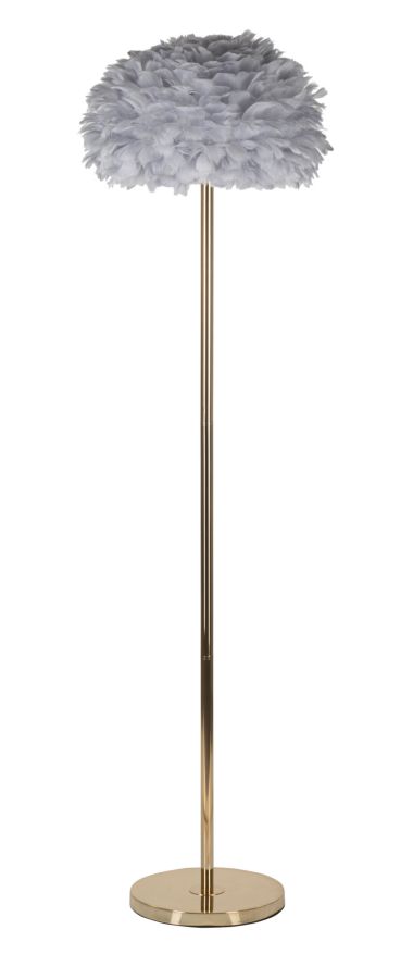 LAMPADA DA TERRA FEATHERS SLIM GRIGIA CM 43X170