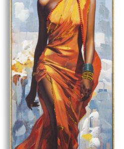 DIPINTO SU TELA C/CORNICE DAPHNE -B- CM 52X4,5X152